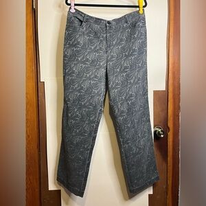VTG Company Ellen Tracy Women’s Waist 34 Gray Textured Cotton Blend Pants